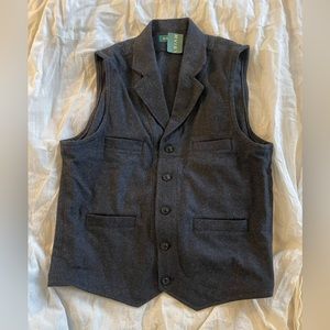 BNWT Men’s wool waistcoat vest in charcoal grey by Orvis Size Medium